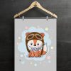 Jersey 200 gr Panel 40x55 cm Cute TOM auf grau