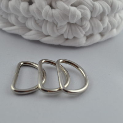 3er Pack D-Ringe 25 mm Nickel