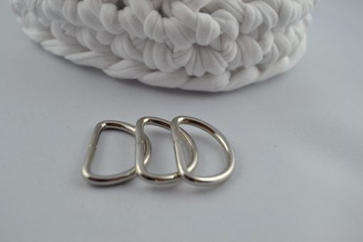 3er Pack D-Ringe 25 mm Nickel