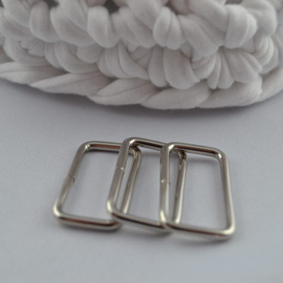 3er Pack Vierkantring 25 mm Nickel
