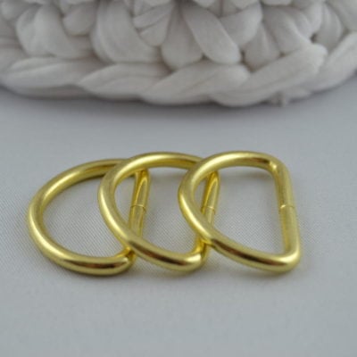 3er Pack D-Ringe 25 mm Gold