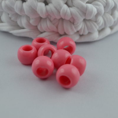 Großlochperle Kunststoff 11x14 mm 10 Stk. Pink
