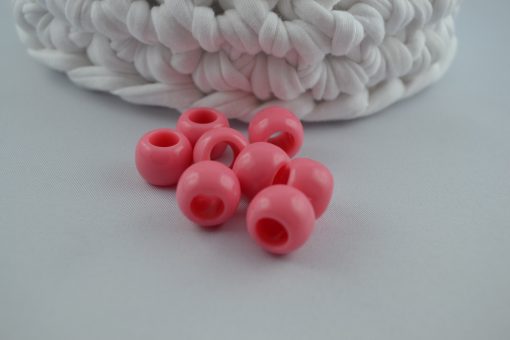 Großlochperle Kunststoff 11x14 mm 10 Stk. Pink