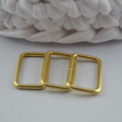 3er Pack Vierkantring 25 mm Gold