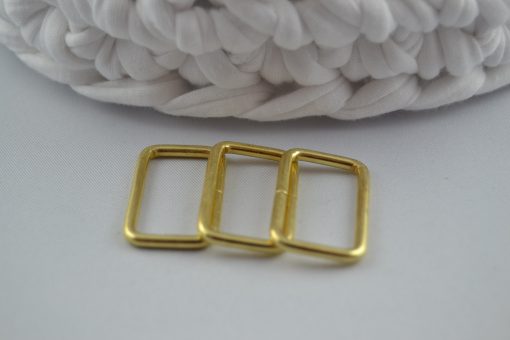 3er Pack Vierkantring 25 mm Gold