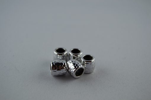 Acrylperle Silber 9x9,5mm, 10Stk.