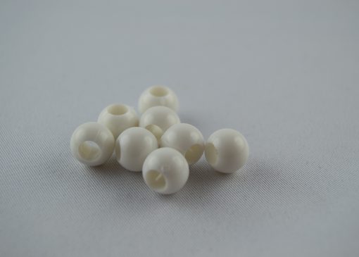 Acrylperle Weiß 7x10mm, 20 Stk.