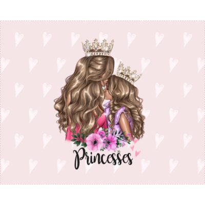 Kunstleder Panel 47x40 cm Best Mama Princesses 2 (Blond)
