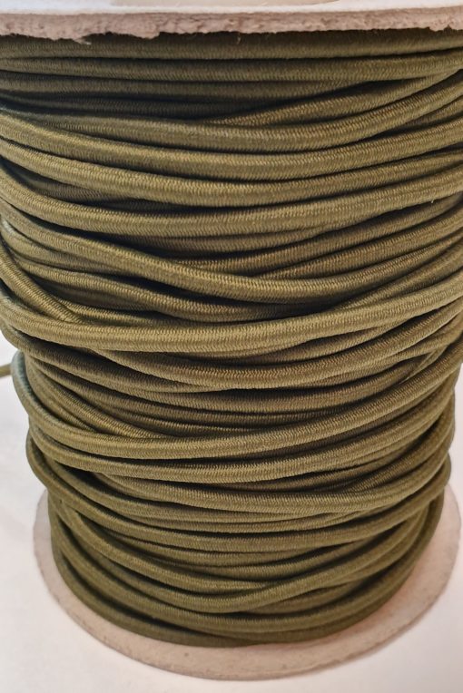 Gummischnur Rundgummi 3mm khaki (Packung 5 m)