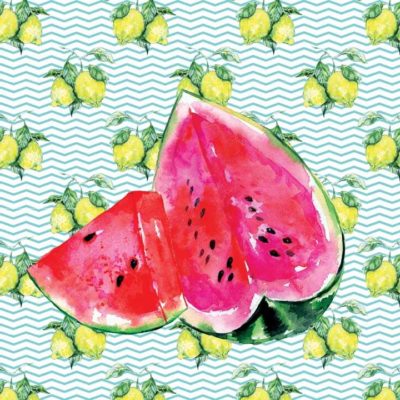 Kunstleder Panel 46x50 cm watermelon
