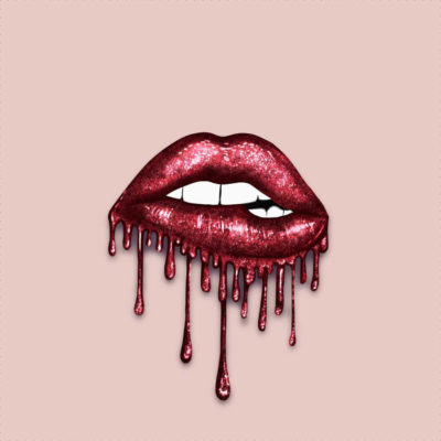 Kunstleder Panel 46x50 cm Lips