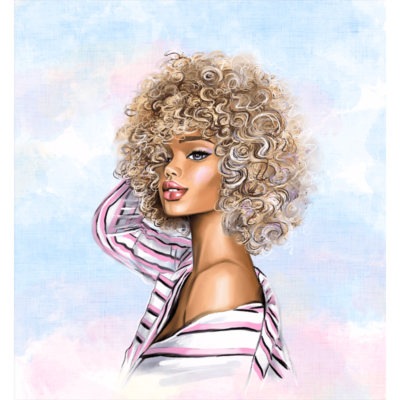 Kunstleder Panel 47x50 cm Girl 34