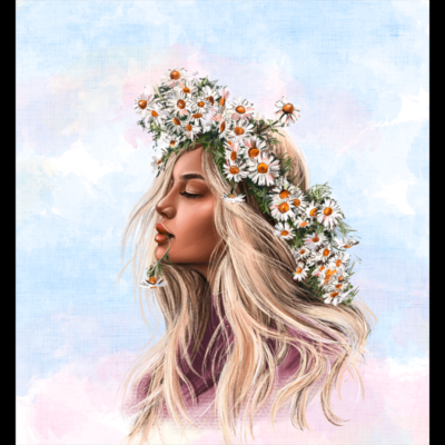 Kunstleder Panel 47x50 cm Girl 35
