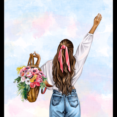 Kunstleder Panel 47x50 cm Girl 36