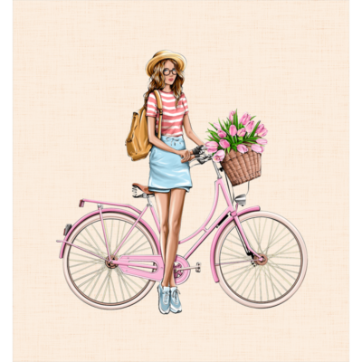 Kunstleder Panel 47x50 cm Girl 42
