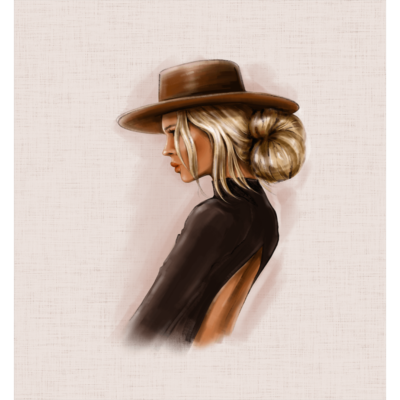 Kunstleder Panel 47x50 cm Girl 55