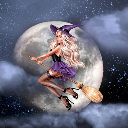 Kunstleder Panel 47x50 cm witch