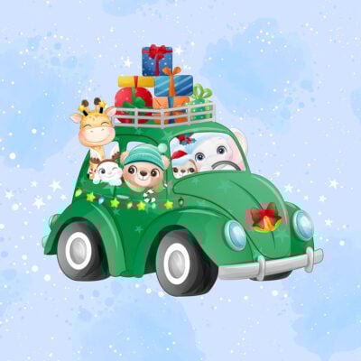 Sweat Panel 40x50 cm Weihnachtszug 1