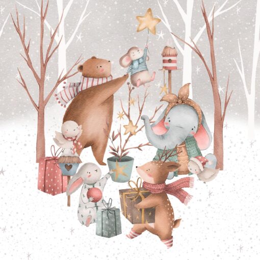Sweat Panel 40x50 cm Weihnachtstiere